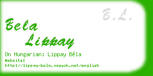bela lippay business card